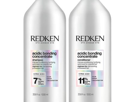 Redken Acidic Bonding Concentrate Shampoo & Conditioner 1L Duo Online Sale