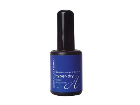 Hawley Manicure Hyper-Dry 60 Sec Air Cure Top Coat 15ml Supply