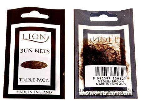 Lion Bun Net 3pk Medium Brown For Discount