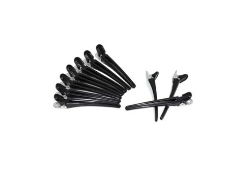 Nylon Aluminium Clips - Black - 12pk Online now