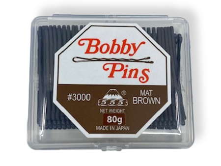 555 Bobby Pins 2  (51mm) 80gms Brown Matt Supply