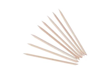 Point and Bevel Orange Wood Sticks 7 inch  - 10pk Hot on Sale