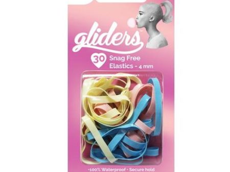 Gliders Snag Free Hair Elastics Pastels 4mm - 30 pc Discount