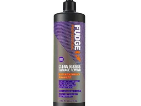 Fudge Clean Blonde Damage Rewind Violet Toning Shampoo 1 Litre on Sale