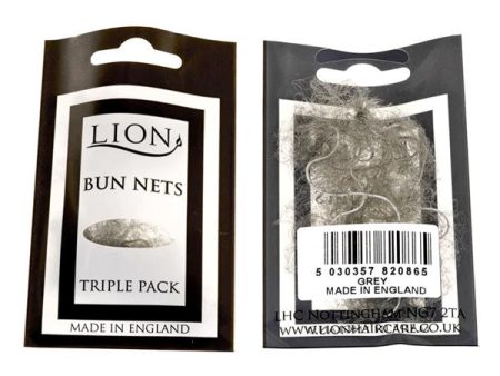 Lion Bun Net 3pk Grey For Cheap