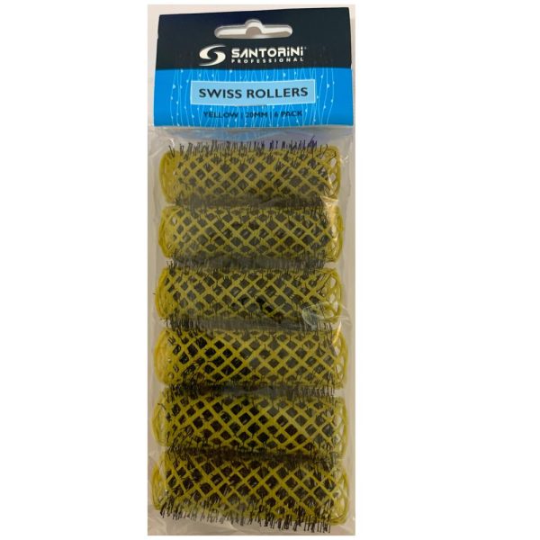 Santorini Swiss Brush Rollers Yellow 20mm 6pk Discount