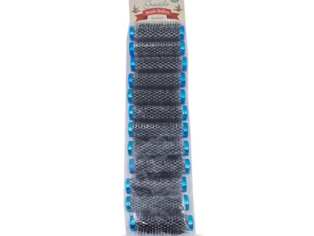 Grace 15mm Metal Brush Rollers Blue 12 Pack on Sale