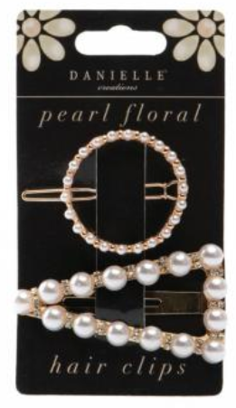 Danielle Creations Pearl Floral Hair Clips 2 Piece For Discount