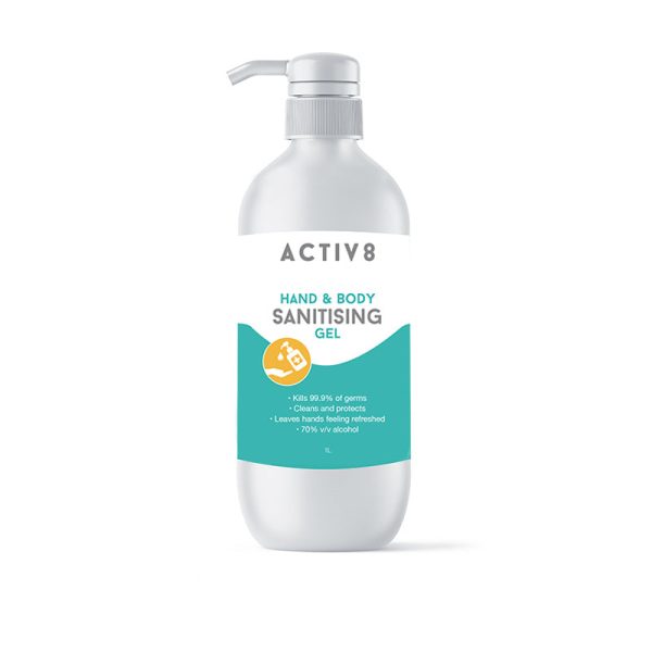 Activ8 Hand & Body Sanitiser Gel 1L Cheap